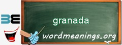 WordMeaning blackboard for granada